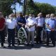 Mostar, BiH - 30. juni 2020: Polaganjem cvijeća, učenjem Fatihe ili minutom šutnje, brojne delegacije, bivši pripadnici Armije RBiH i patriote iz Mostara, obilježili su 27. godišnjicu deblokade ovog grada. ( Zeljko Milicevic  - Anadolu Agency )