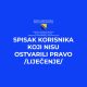 SPISAK KOJI NISU OSTVARILI PRAVO LIJECENJE